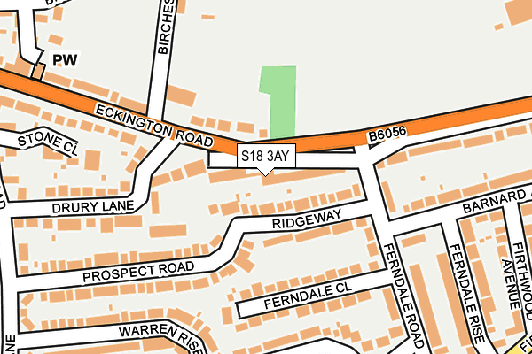 S18 3AY map - OS OpenMap – Local (Ordnance Survey)