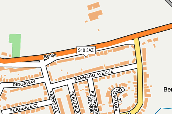 S18 3AZ map - OS OpenMap – Local (Ordnance Survey)