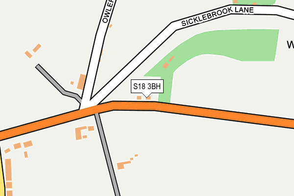 S18 3BH map - OS OpenMap – Local (Ordnance Survey)