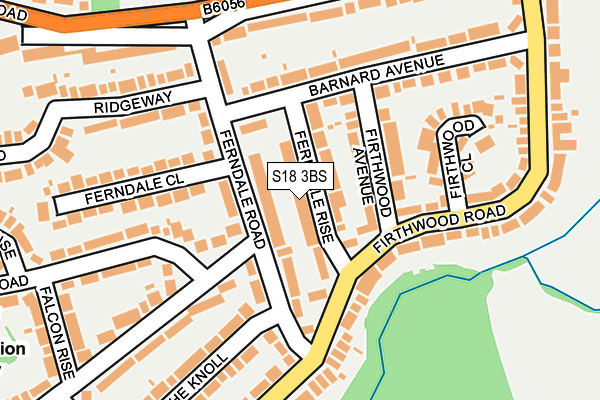 S18 3BS map - OS OpenMap – Local (Ordnance Survey)