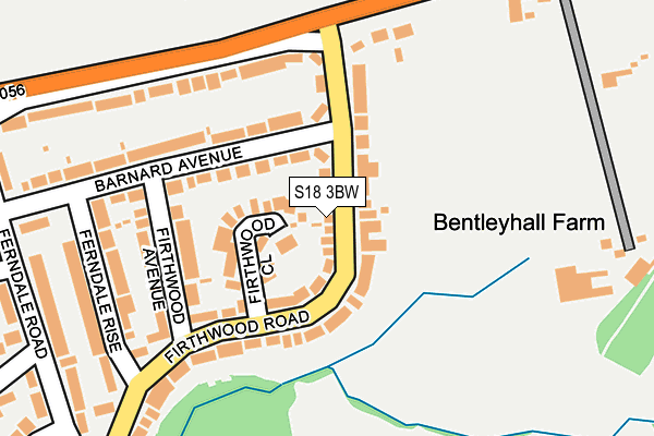 S18 3BW map - OS OpenMap – Local (Ordnance Survey)