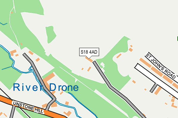 S18 4AD map - OS OpenMap – Local (Ordnance Survey)
