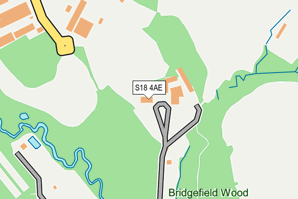 S18 4AE map - OS OpenMap – Local (Ordnance Survey)