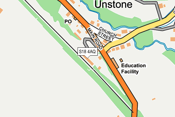 S18 4AQ map - OS OpenMap – Local (Ordnance Survey)