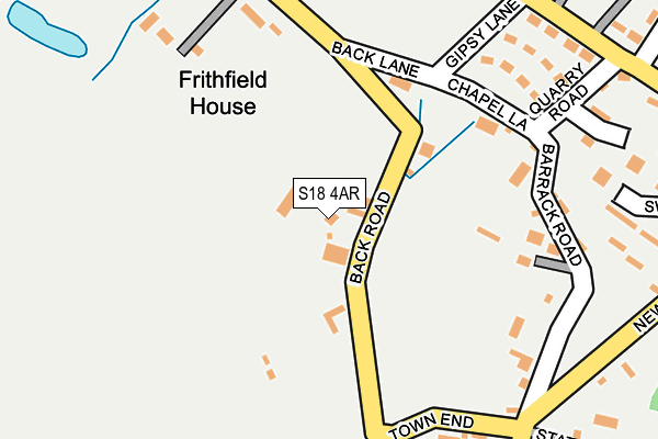 S18 4AR map - OS OpenMap – Local (Ordnance Survey)