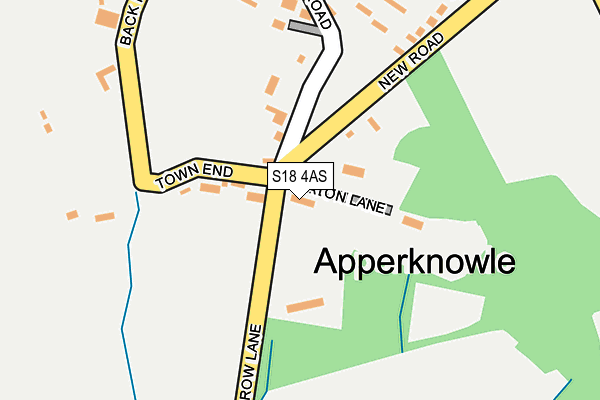 S18 4AS map - OS OpenMap – Local (Ordnance Survey)