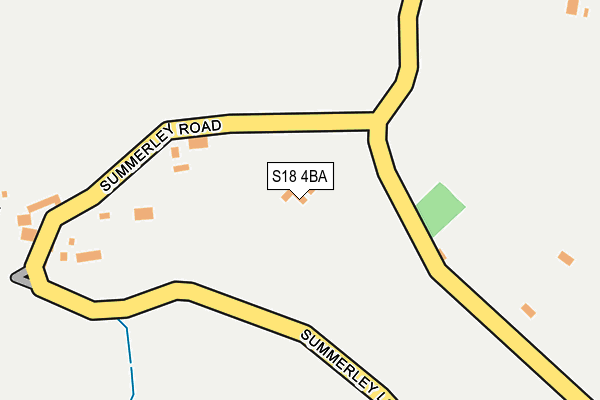 S18 4BA map - OS OpenMap – Local (Ordnance Survey)