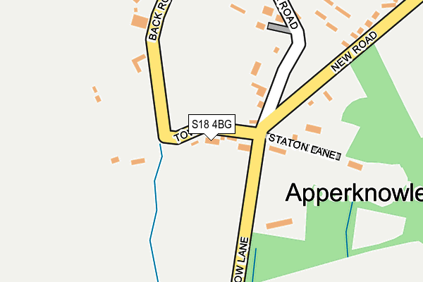 S18 4BG map - OS OpenMap – Local (Ordnance Survey)