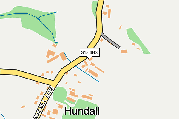 S18 4BS map - OS OpenMap – Local (Ordnance Survey)
