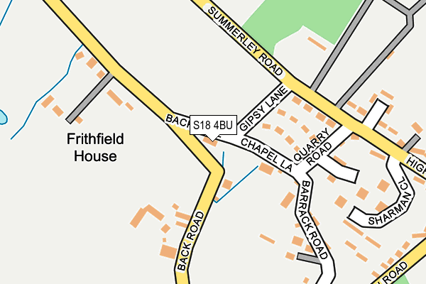 S18 4BU map - OS OpenMap – Local (Ordnance Survey)