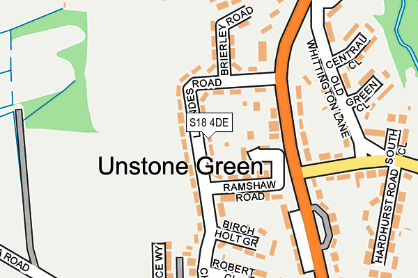 S18 4DE map - OS OpenMap – Local (Ordnance Survey)