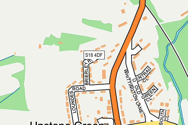 S18 4DF map - OS OpenMap – Local (Ordnance Survey)