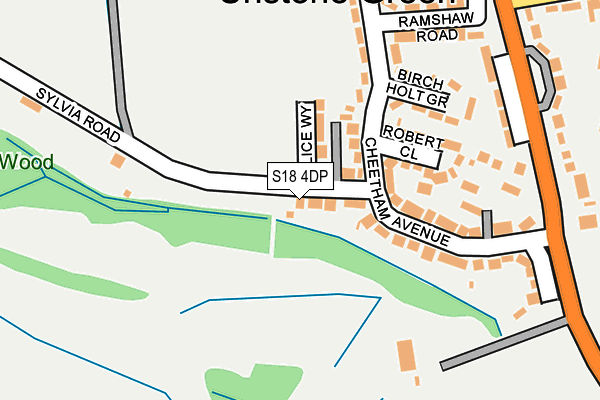 S18 4DP map - OS OpenMap – Local (Ordnance Survey)