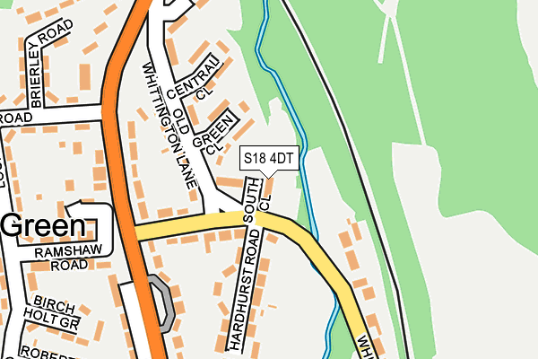 S18 4DT map - OS OpenMap – Local (Ordnance Survey)