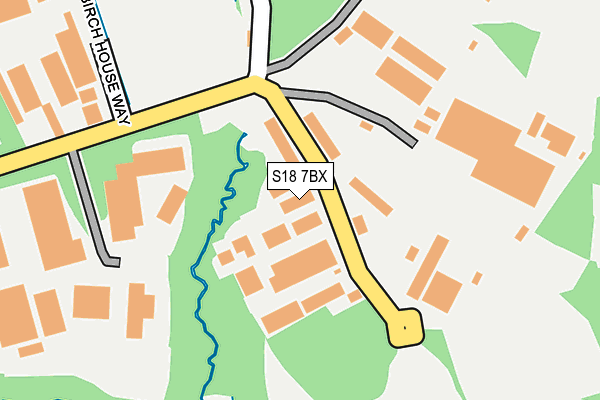 S18 7BX map - OS OpenMap – Local (Ordnance Survey)