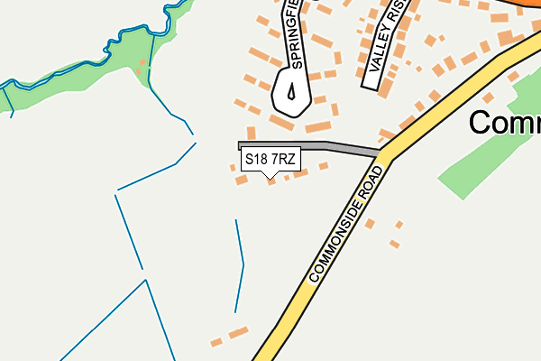 S18 7RZ map - OS OpenMap – Local (Ordnance Survey)