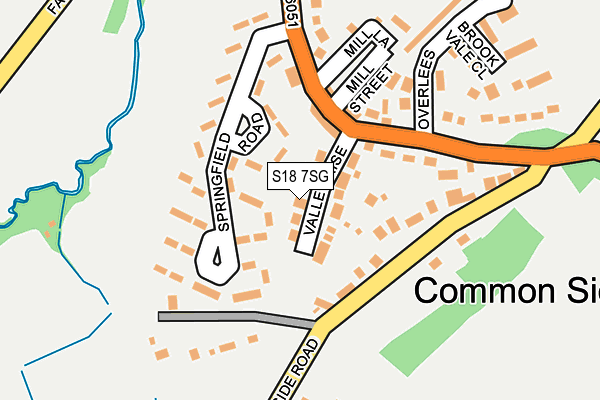 S18 7SG map - OS OpenMap – Local (Ordnance Survey)