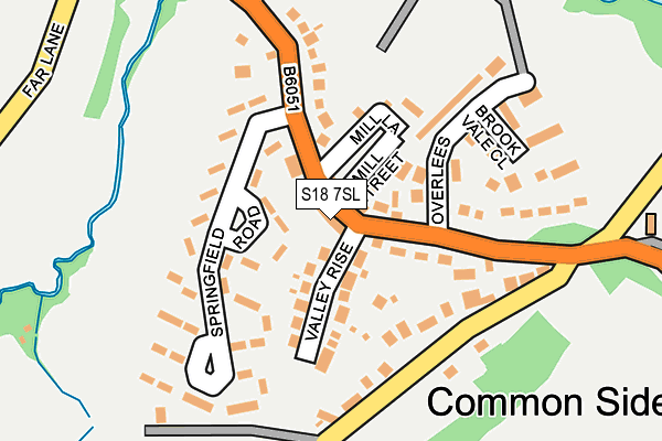 S18 7SL map - OS OpenMap – Local (Ordnance Survey)