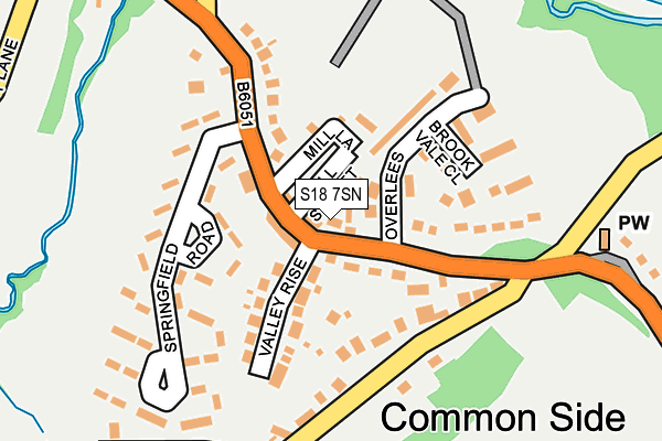 S18 7SN map - OS OpenMap – Local (Ordnance Survey)