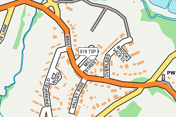 S18 7SP map - OS OpenMap – Local (Ordnance Survey)