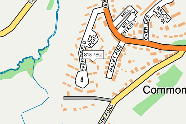 S18 7SQ map - OS OpenMap – Local (Ordnance Survey)