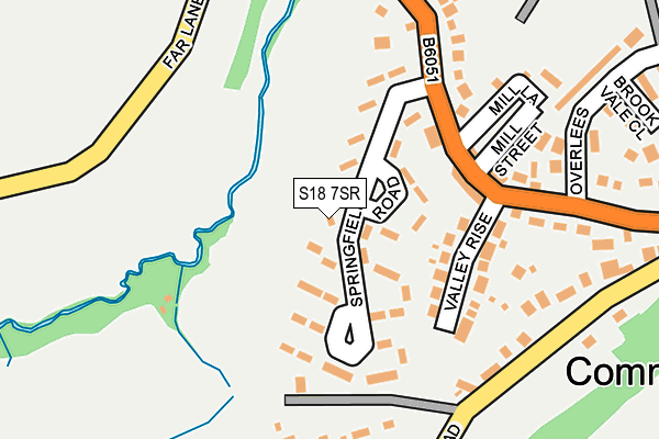 S18 7SR map - OS OpenMap – Local (Ordnance Survey)