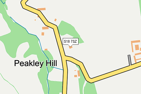 S18 7SZ map - OS OpenMap – Local (Ordnance Survey)