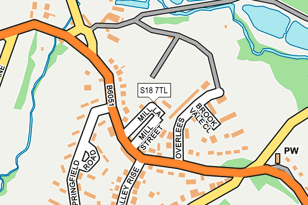 S18 7TL map - OS OpenMap – Local (Ordnance Survey)