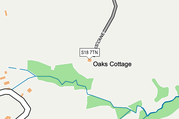 S18 7TN map - OS OpenMap – Local (Ordnance Survey)