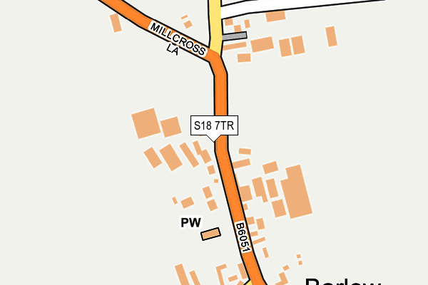 S18 7TR map - OS OpenMap – Local (Ordnance Survey)