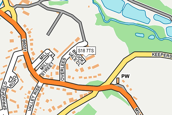 S18 7TS map - OS OpenMap – Local (Ordnance Survey)