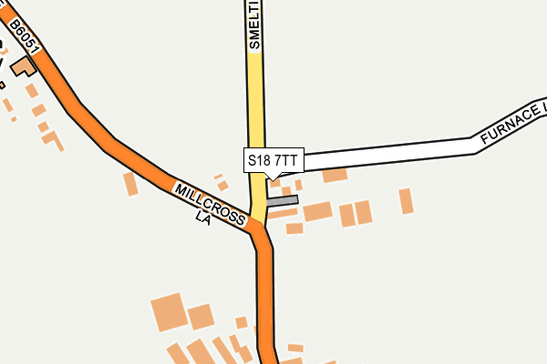 S18 7TT map - OS OpenMap – Local (Ordnance Survey)