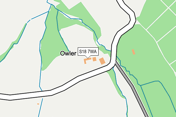 S18 7WA map - OS OpenMap – Local (Ordnance Survey)