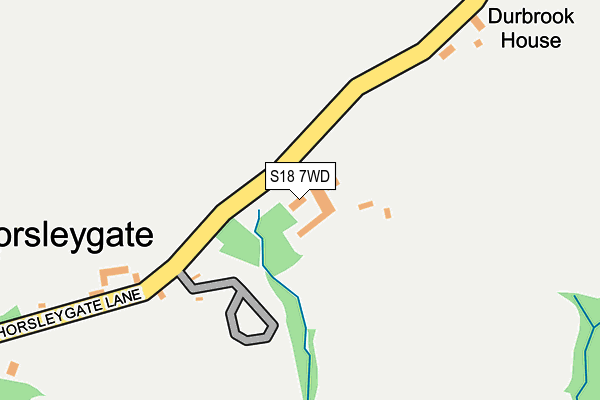 S18 7WD map - OS OpenMap – Local (Ordnance Survey)