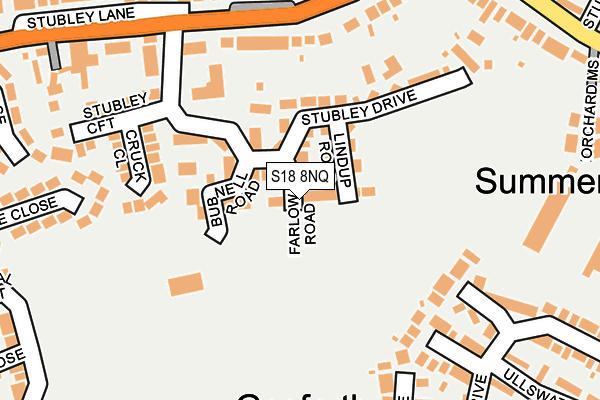 S18 8NQ map - OS OpenMap – Local (Ordnance Survey)