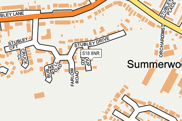 S18 8NR map - OS OpenMap – Local (Ordnance Survey)