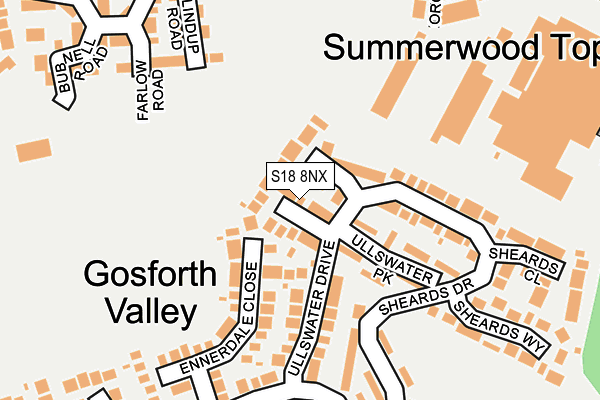 S18 8NX map - OS OpenMap – Local (Ordnance Survey)