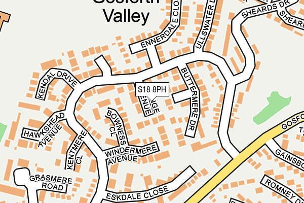 S18 8PH map - OS OpenMap – Local (Ordnance Survey)