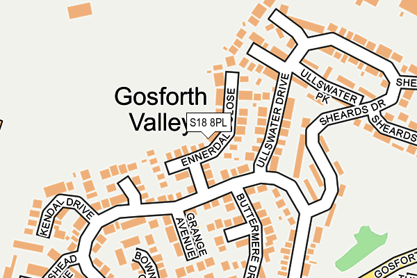 S18 8PL map - OS OpenMap – Local (Ordnance Survey)