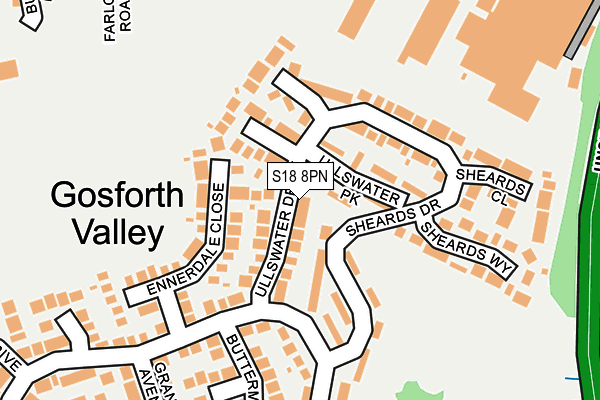 S18 8PN map - OS OpenMap – Local (Ordnance Survey)