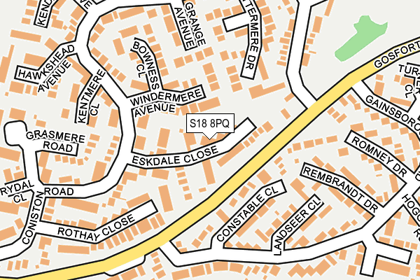 S18 8PQ map - OS OpenMap – Local (Ordnance Survey)