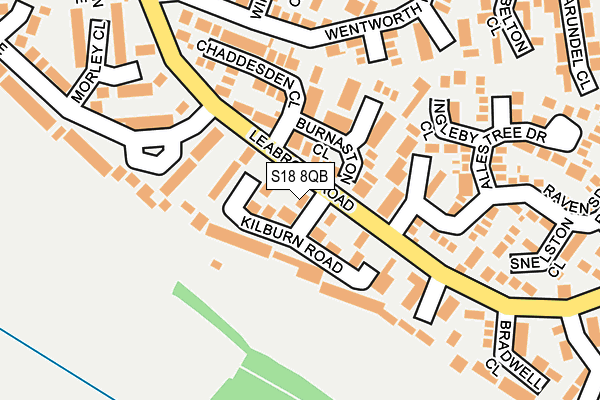 S18 8QB map - OS OpenMap – Local (Ordnance Survey)
