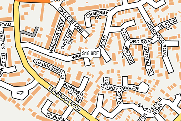 S18 8RF map - OS OpenMap – Local (Ordnance Survey)