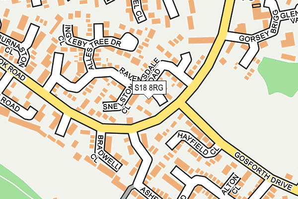 S18 8RG map - OS OpenMap – Local (Ordnance Survey)