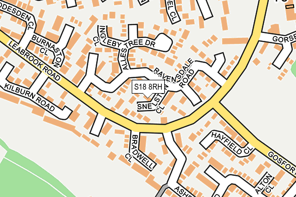 S18 8RH map - OS OpenMap – Local (Ordnance Survey)