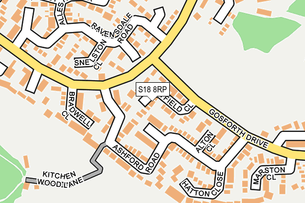 S18 8RP map - OS OpenMap – Local (Ordnance Survey)