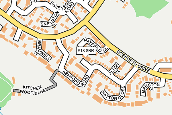 S18 8RR map - OS OpenMap – Local (Ordnance Survey)