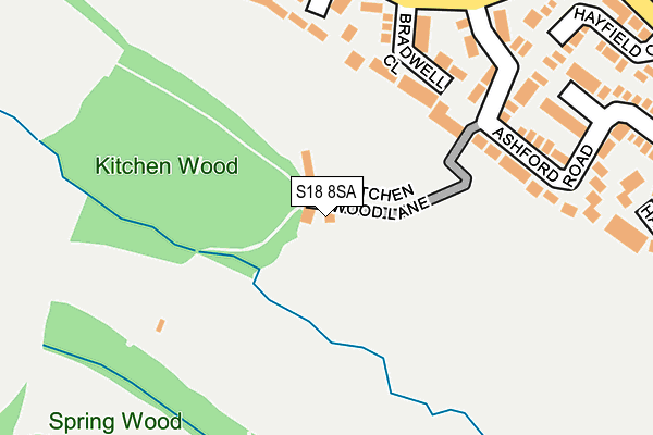 S18 8SA map - OS OpenMap – Local (Ordnance Survey)