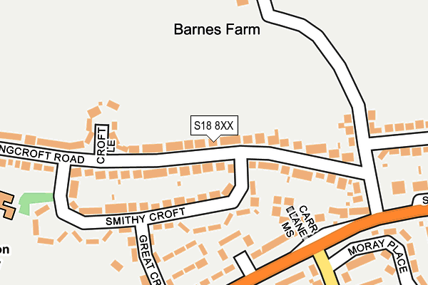 S18 8XX map - OS OpenMap – Local (Ordnance Survey)