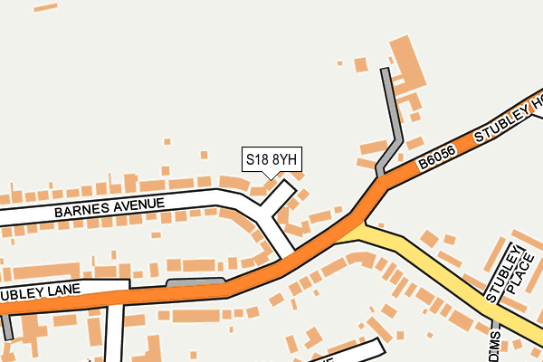 S18 8YH map - OS OpenMap – Local (Ordnance Survey)